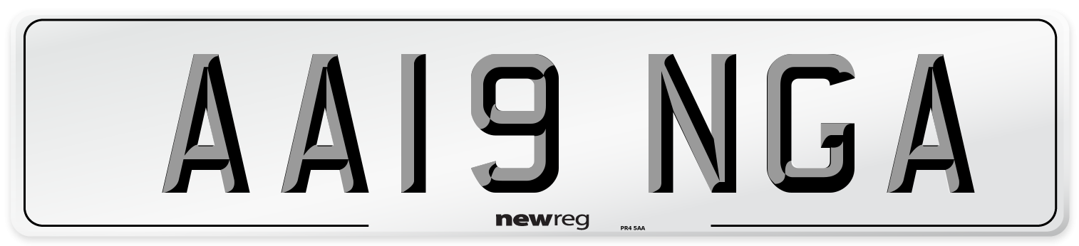 AA19 NGA Number Plate from New Reg